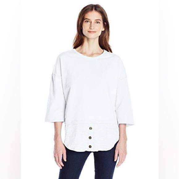 Neon Buddha Valley Fooler Pullover in White, Women's Medium - Picture 1 of 6